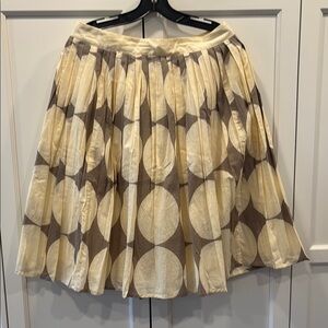 Elegant Cream and Brown Skirt